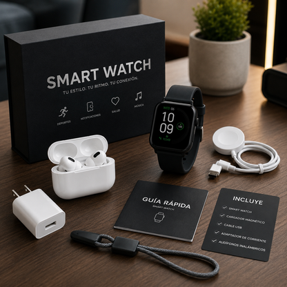 ⚡ Smartwatch Deportivo DUPE con Accesorios