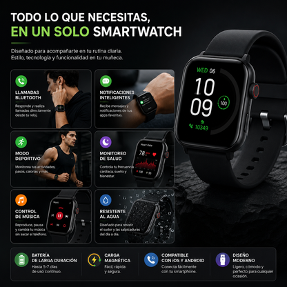 ⚡ Smartwatch Deportivo DUPE con Accesorios